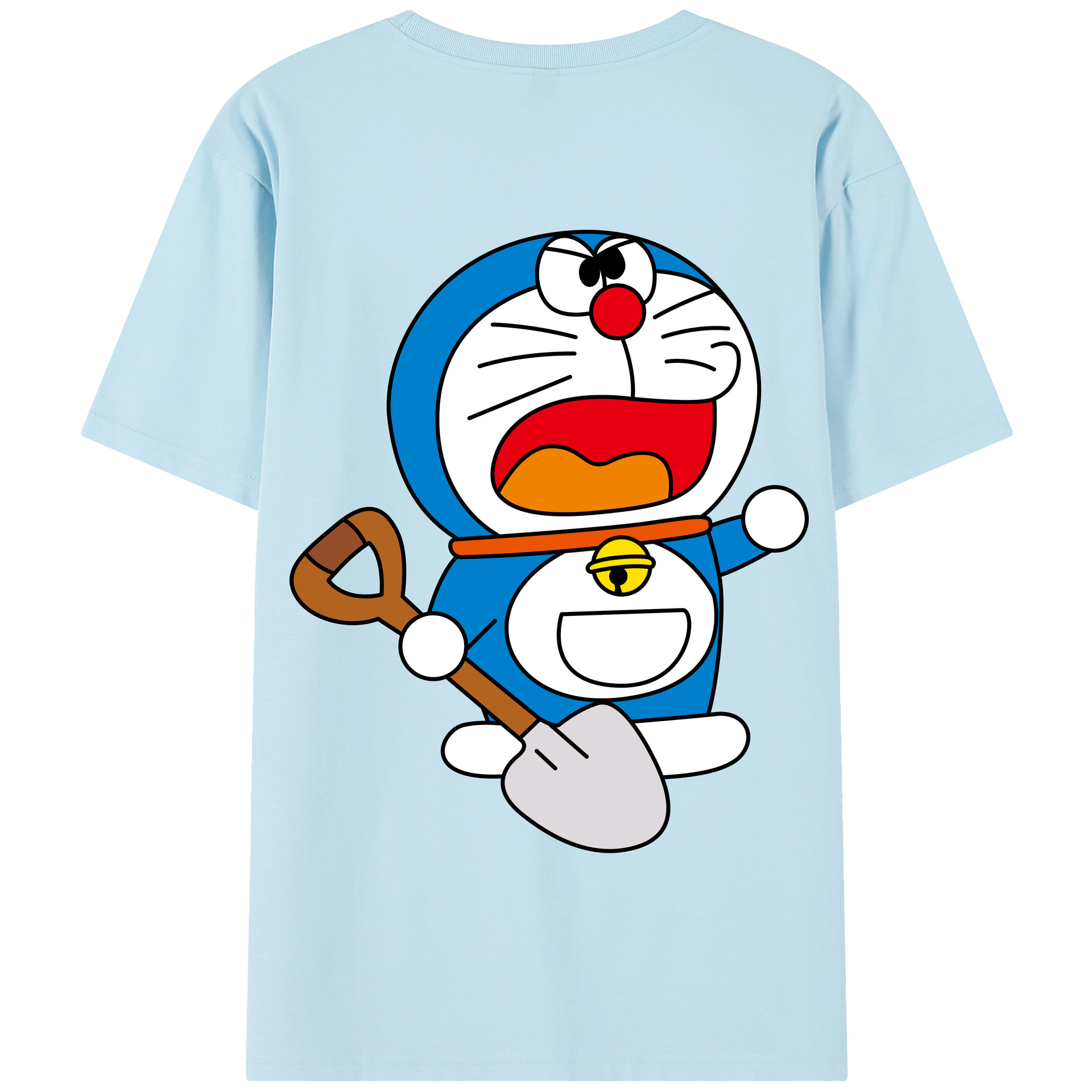 （画像用） ドラえもん Doraemon 綿100％半袖Tシャツ（背面プリント）